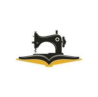 livre logo manuel de la machine à coudre. illustration simple de l'icône de la machine à coudre manuelle.