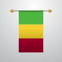 drapeau suspendu mali vecteur