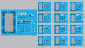 calendrier de bureau 2023 vecteur