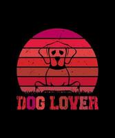 conception de t-shirt amoureux des chiens vecteur