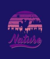 conception de t-shirt vecteur nature