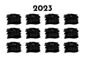 calendrier pour 2023 isolé sur fond blanc vecteur