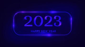 2023 bonne année fond néon vecteur