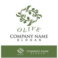 création de logo d'huile d'olive extra vierge vecteur