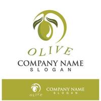 création de logo d'huile d'olive extra vierge vecteur