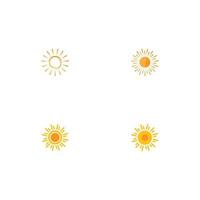conception d'icône de logo de soleil et modèle d'illustration de symbole vecteur