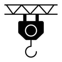 icône de conception unique de crochet de levage vecteur