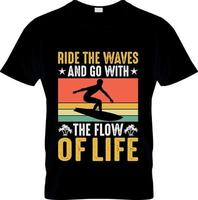 conception de t-shirt de surf, slogan de t-shirt de surf et conception de vêtements, typographie de surf, vecteur de surf, illustration de surf