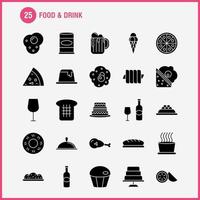 icône de glyphe solide de nourriture et de boisson pour l'impression web et le kit uxui mobile tel que la nourriture kiwi manger boulangerie pain nourriture gâteau médias pictogramme pack vecteur