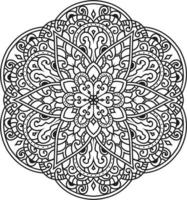 mandala noir et blanc vecteur pro