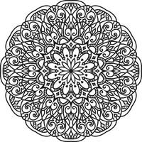 mandala noir et blanc vecteur pro