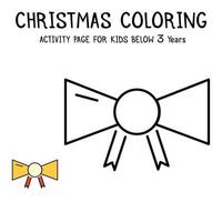 Livre d'activités de coloriage de Noël pour les enfants de moins de 3 ans vecteur