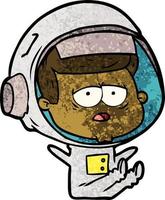 personnage d'astronaute de vecteur en style cartoon