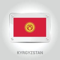 vecteur de conception du drapeau du kirghizistan