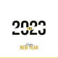 nouvel an 2023. illustration vectorielle de bonne année couleurs or et noir, typographie de texte 2023 vecteur