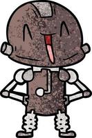 personnage de robot vectoriel en style cartoon