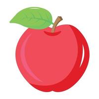 découvrez l'icône plate de la pomme vecteur
