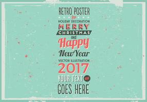 Aged Vector Holiday Marquee Affiche