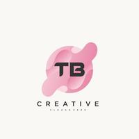 tb lettre initiale logo coloré icône conception modèle éléments vecteur
