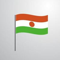 drapeau ondulant du Niger vecteur