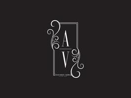 icône du logo av initiales, création de logo de lettre av va de luxe pour les entreprises vecteur
