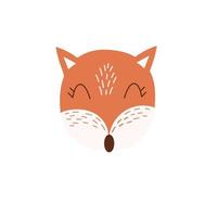 museau d'un renard. doodle est le chef d'une forêt sauvage. illustration vectorielle d'un animal vecteur