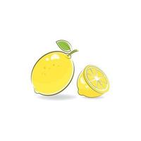 citron frais icône illustration vectorielle vecteur