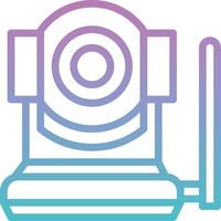 sécurité de l'enregistreur vidéo de la caméra espion cctv - icône de dégradé vecteur