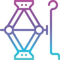 réparation de cric ascenseur fix - icône de gradient vecteur