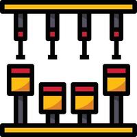 partie de démarrage du moteur - icône de contour rempli vecteur