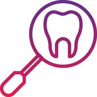 la dentisterie reflète la clinique dentaire des dents - icône de dégradé vecteur