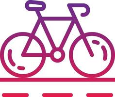 cyclisme vélo vélo de sport - icône dégradé vecteur