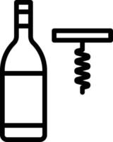 Ouvre-bouteille de vin alcool célébration - icône de contour vecteur