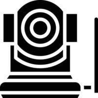 sécurité de l'enregistreur vidéo de la caméra espion cctv - icône solide vecteur