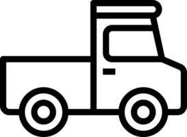 transport de voiture de camionnette - icône de contour vecteur
