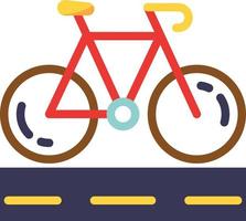 cyclisme vélo sport vélo - icône plate vecteur