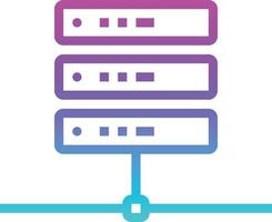 connectivité lan fichier serveur - icône dégradé vecteur