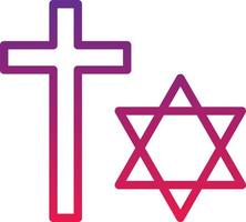 religieux christ croix religion chrétienne - icône de gradient vecteur
