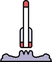 voler, fusée, icône de couleur de l'espace vecteur