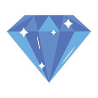 une conception d'icône plate de diamant vecteur