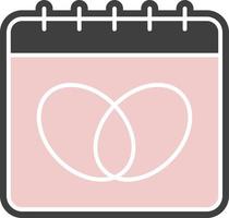 calendrier, icône de couleur de janvier vecteur