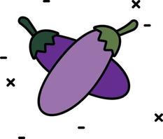 icône de couleur aubergine vecteur