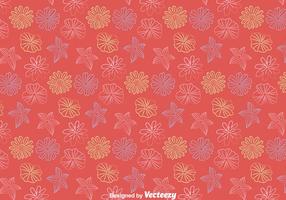 Ligne Motif Fleurs Vector