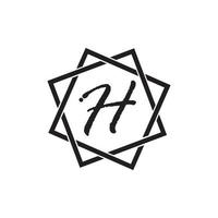 Éléments du modèle de conception lettre h logo icône vecteur