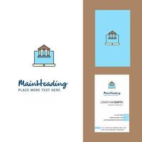 logo créatif de site Web immobilier et vecteur de conception verticale de carte de visite