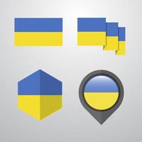 vecteur de conception de drapeau ukraine