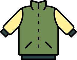 icône de couleur de veste vecteur