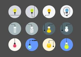 Flat Light Bulb Vector Collection