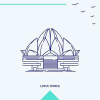 illustration vectorielle de lotus temple skyline vecteur