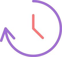icône de couleur de rotation dans le sens des aiguilles d'une montre vecteur